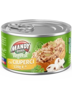 Pate vegetal cu ciuperci Mandy 120g